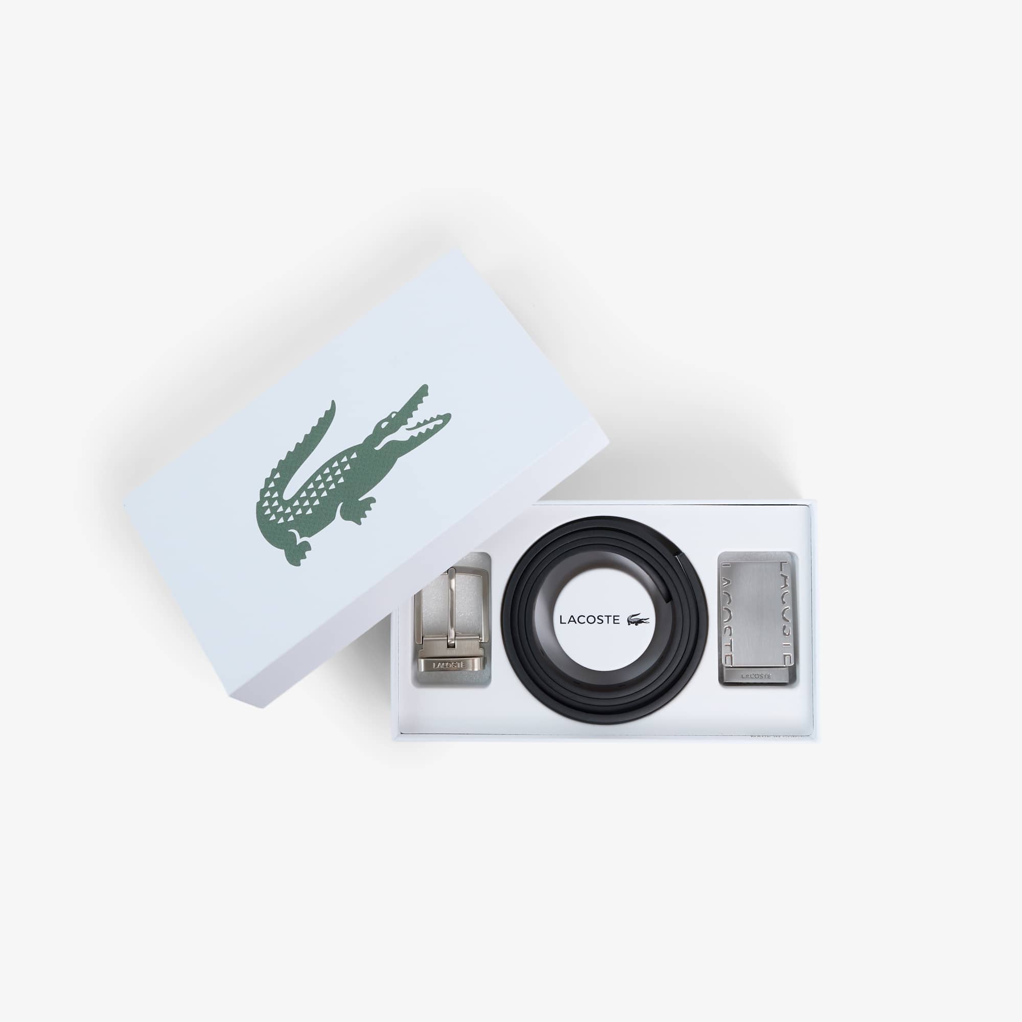Smooth Leather Belt & Buckle Gift Set