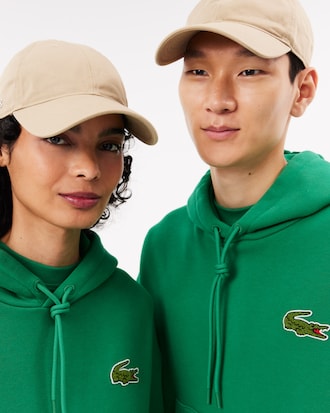Unisex Loose Fit Badge Accent Hoodie