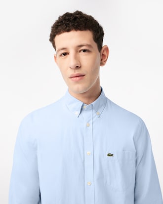 Camisa para hombre regular fit en popelín de algodón