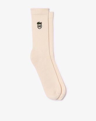 Chaussettes brodées Lacoste x Highsnobiety