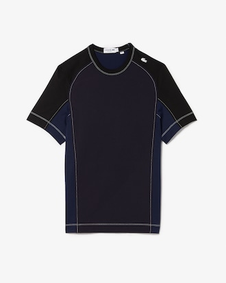 Playera Lacoste H&eacute;ritage  en color block de corte regular para hombre