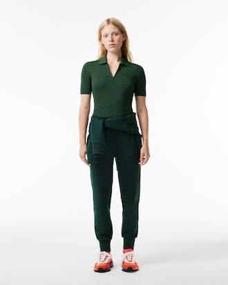 Women's Zip Neck Rib Knit Polo