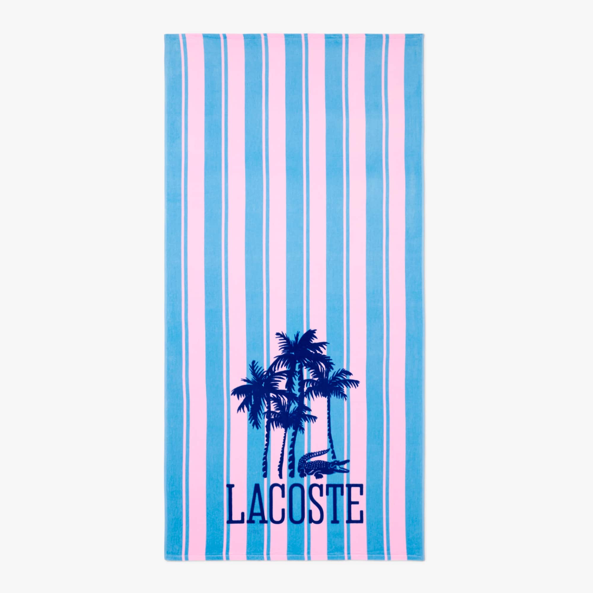 Lacoste Palm Trees Cotton Beach Towel, 36" x 72" - Blue