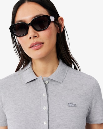Women's L.12.D Slim Fit Stretch Mini Piqu&eacute; Polo