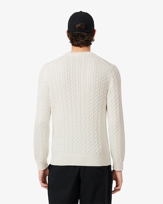 Pull homme en maille de coton torsadée