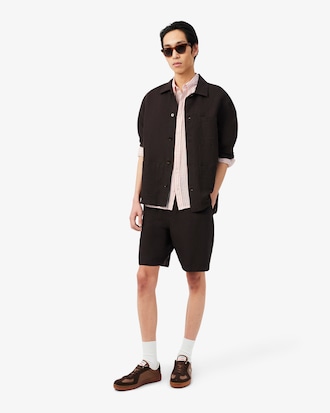 Men's Regular Fit Striped Linen Shirt