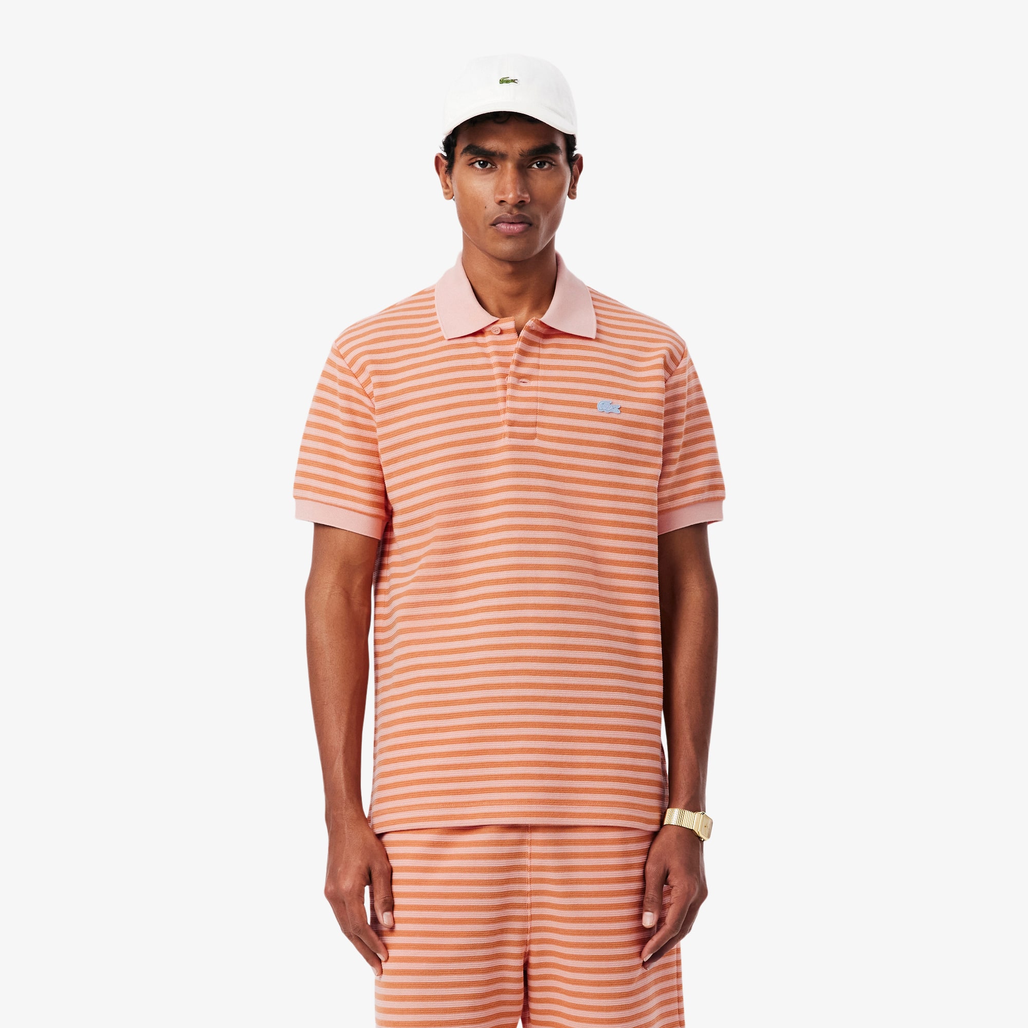 Classic Fit Textured Striped Polo - Polo Shirts - New In 2026