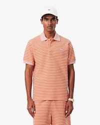 Classic Fit Textured Striped Polo