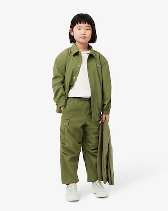 Kids' Contrast Trim Cotton T-Shirt