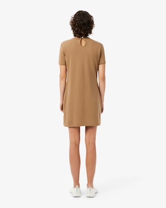 Fluid Scalloped Piqu&eacute; Dress