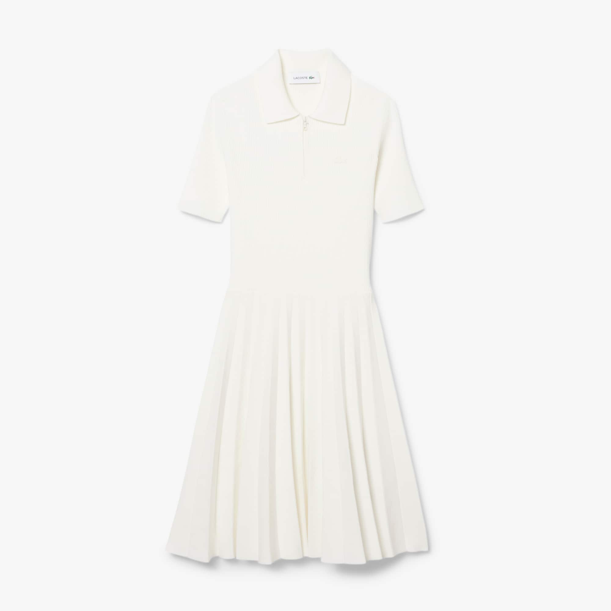 Women's Pleated Polo Collar Dress - Dresses - New In 2025