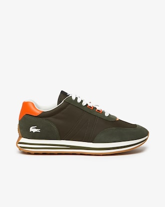 Men's L-Spin Leather Color Contrast Sneakers