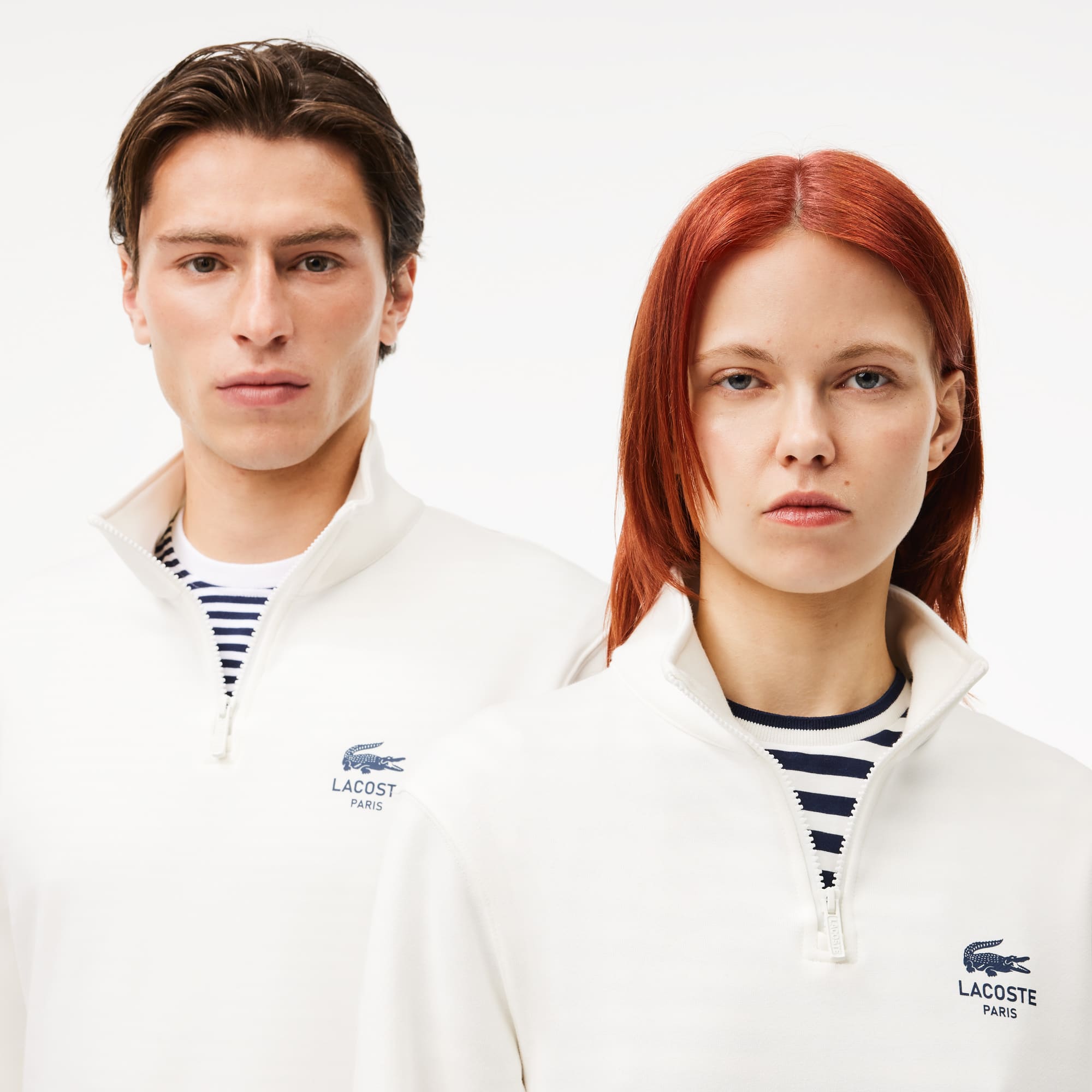 Lacoste Unisex High-Neck Zip-Up Sweatshirt