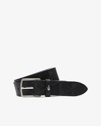 Men's Embossed Leather Monogram Belt