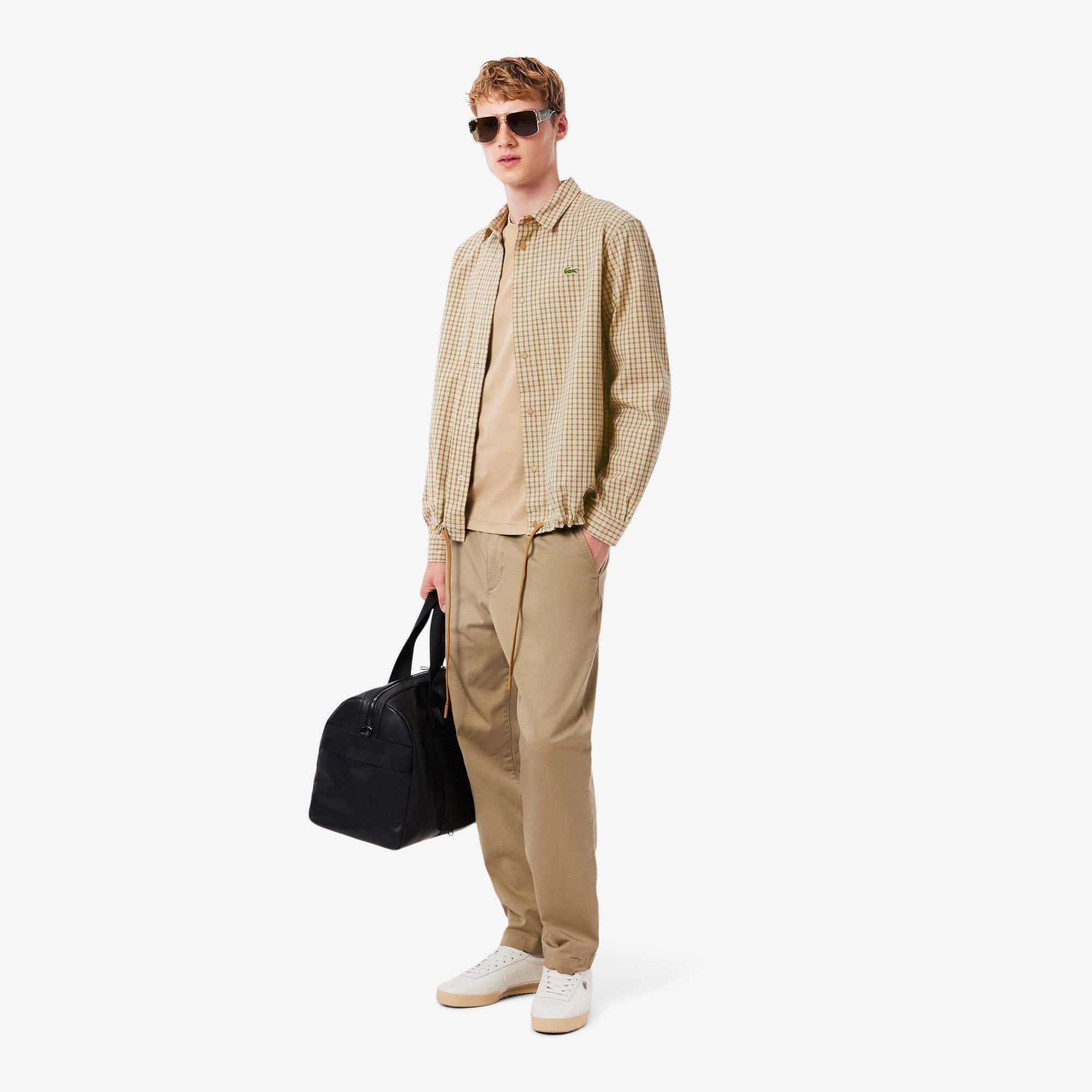 Men's Oversized Heavy Cotton Plaid Overshirt - Button Down Shirts