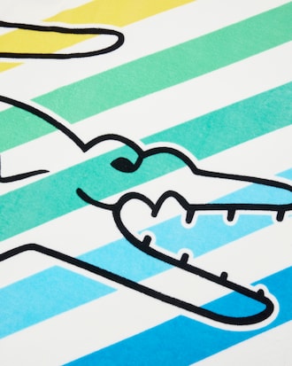 Rainbow Big Croc Beach Towel