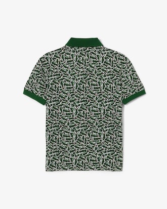 Boys' Crocodile Print Piqué Polo