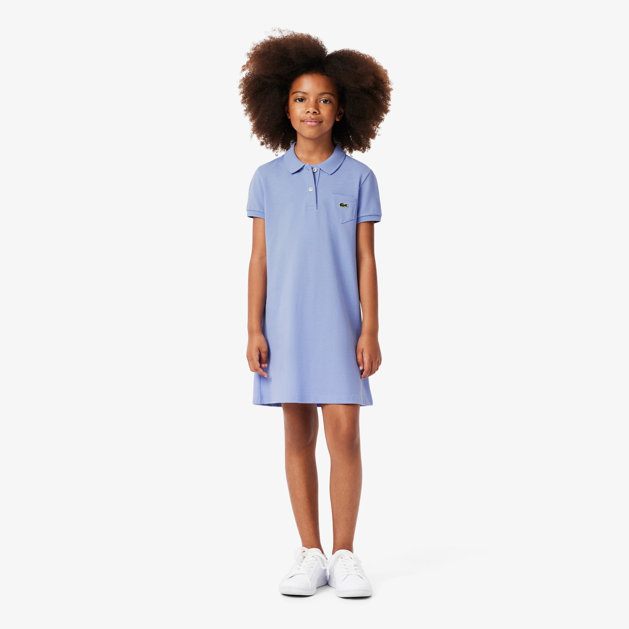 Lacoste Girls' Piqué Polo Dress - 14 Years In Blue