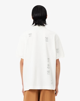 Runway Loose Fit Graphic Piqu&eacute; Polo Shirt