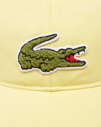 Unisex Crocodile Badge Cotton Twill Cap