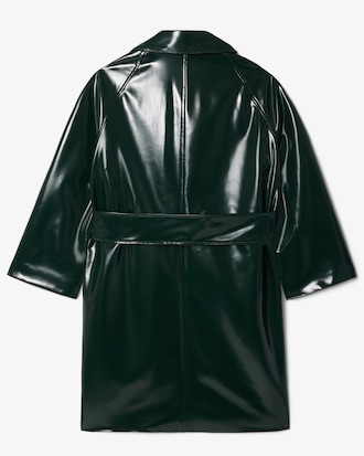 Women's Tailored Collar Vinyl Trench Coat