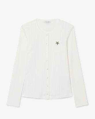 Cardigan slim fit marquage pointelle