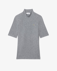Slim Fit High Neck Rib Knit Wool T-shirt