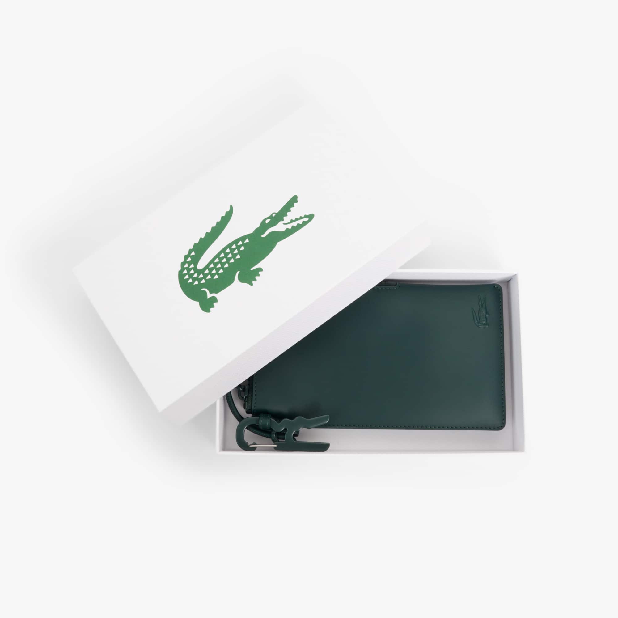 Runway Crocodile Clasp Card Holder - undefined - New In 2026 | Lacoste