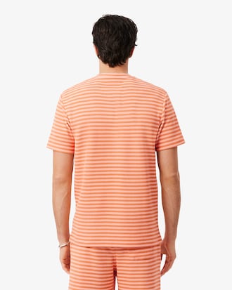 Textured Striped Cotton T-Shirt