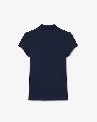 Girls' Scalloped Collar Piqu&eacute; Polo