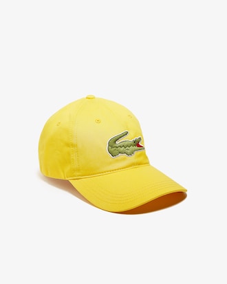 Unisex Contrast Strap And Oversized Crocodile Cotton Cap