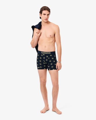 Men's Printed Stretch Cotton Boxer Briefs