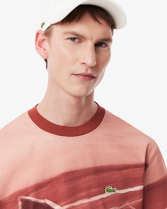 Men's Classic Fit Tennis Print T-Shirt