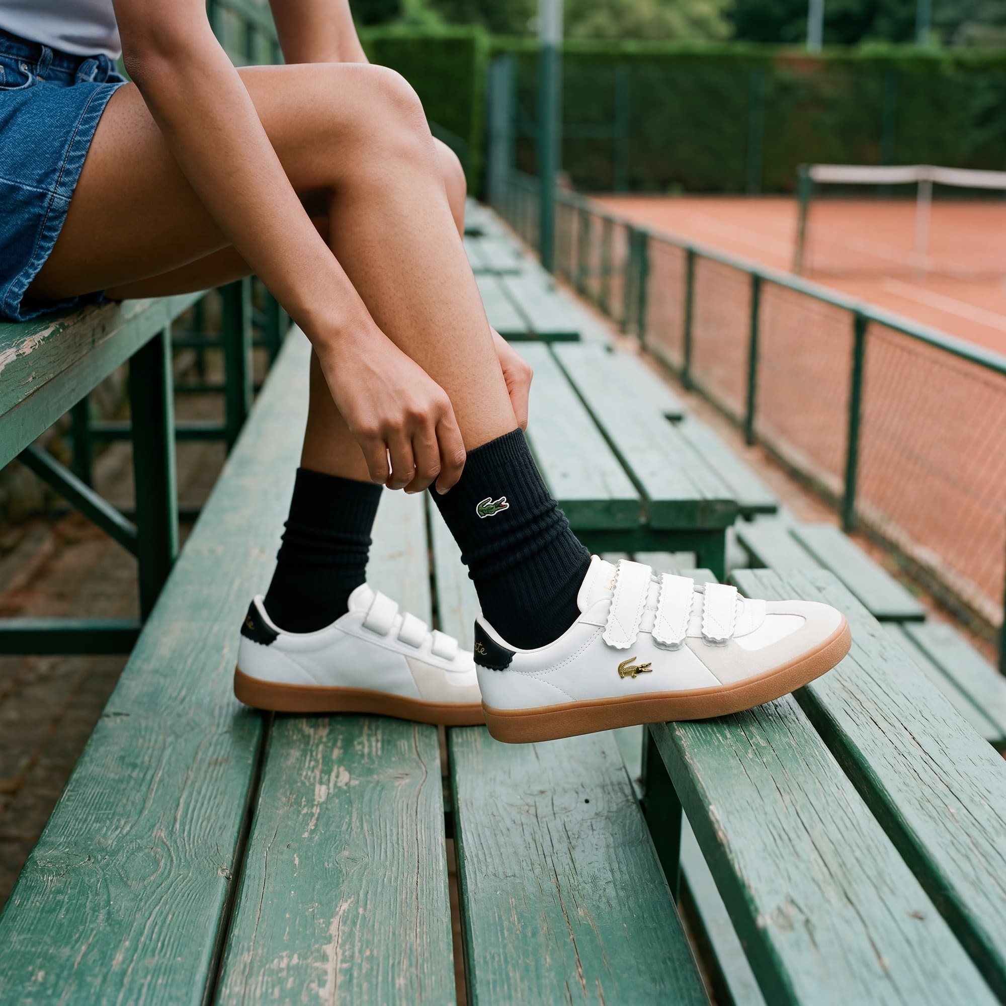 Lacoste Sneakers Baseshot Pro Strap de Piel para Mujer Blanco