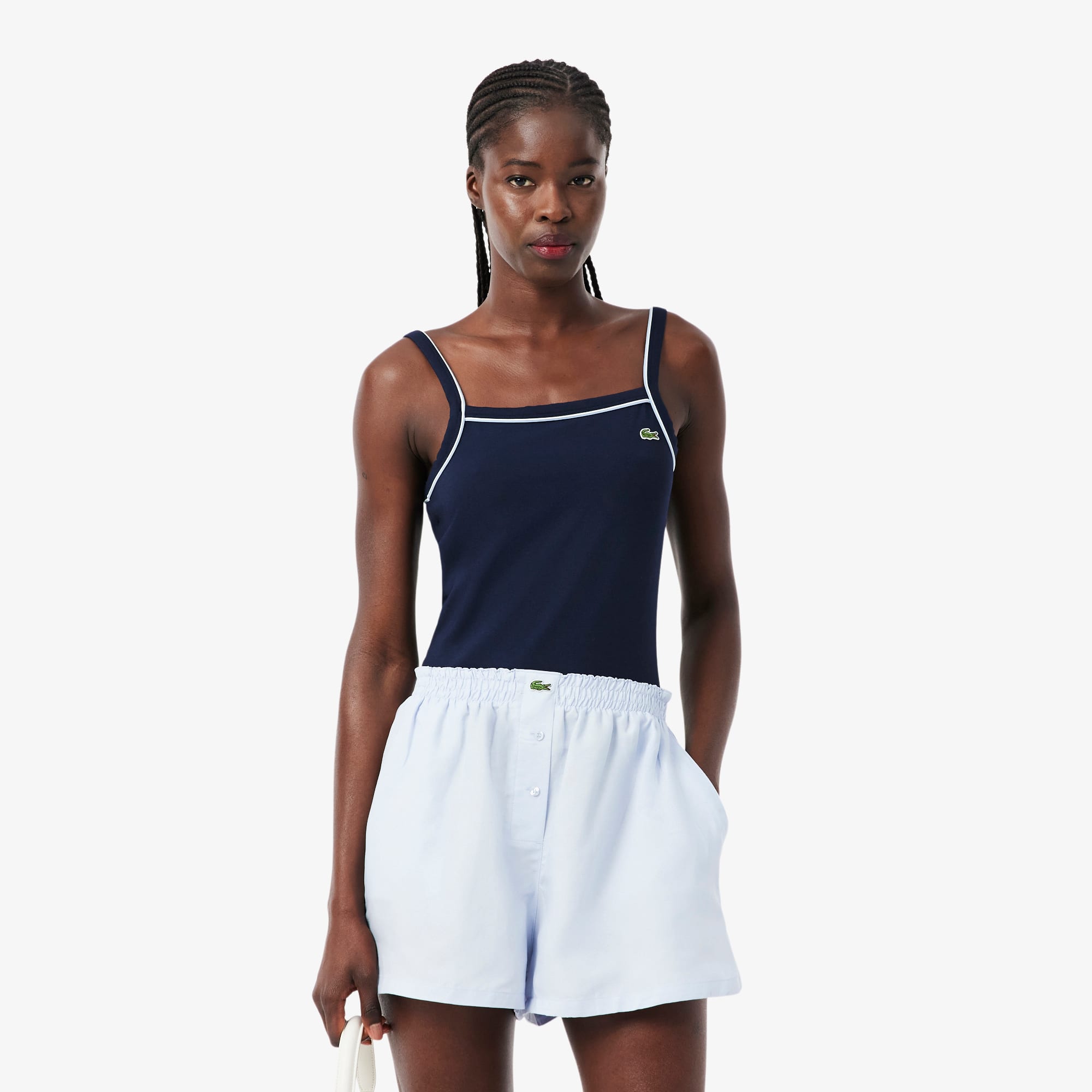 Contrast Accent Cotton Tank Top - Organic Cotton - New In 2026