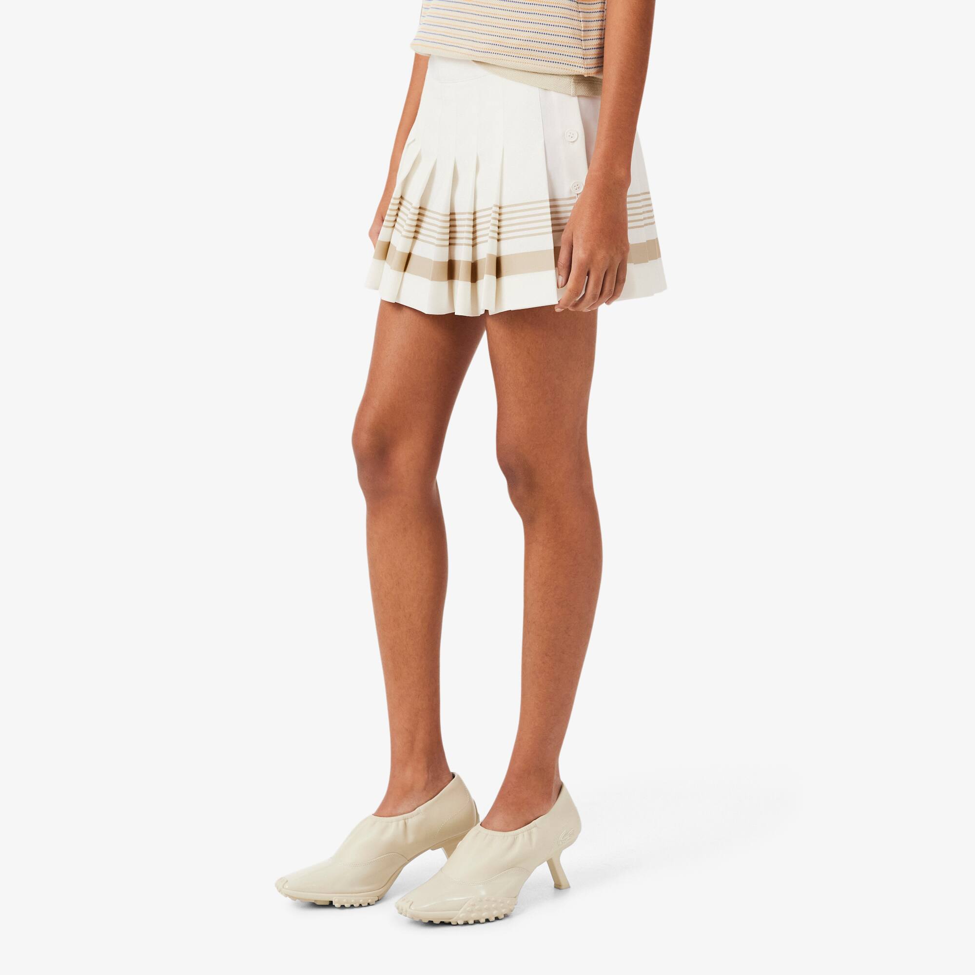 Runway Pure Wool Blend Pleated Mini Skirt