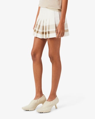Runway Pure Wool Blend Pleated Mini Skirt
