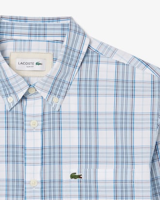Chemise stretch avec imprimé à carreaux
