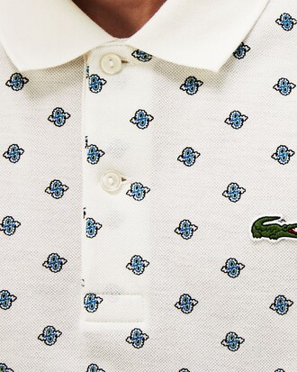 Polo Lacoste LIVE ultra slim fit en minipiqu&eacute; con miniestampado de cashmere para hombre