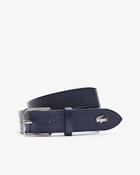 Women's Metal Crocodile Stitched Leather Belt