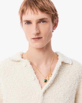 Men's Runway Bouclé Knit Polo