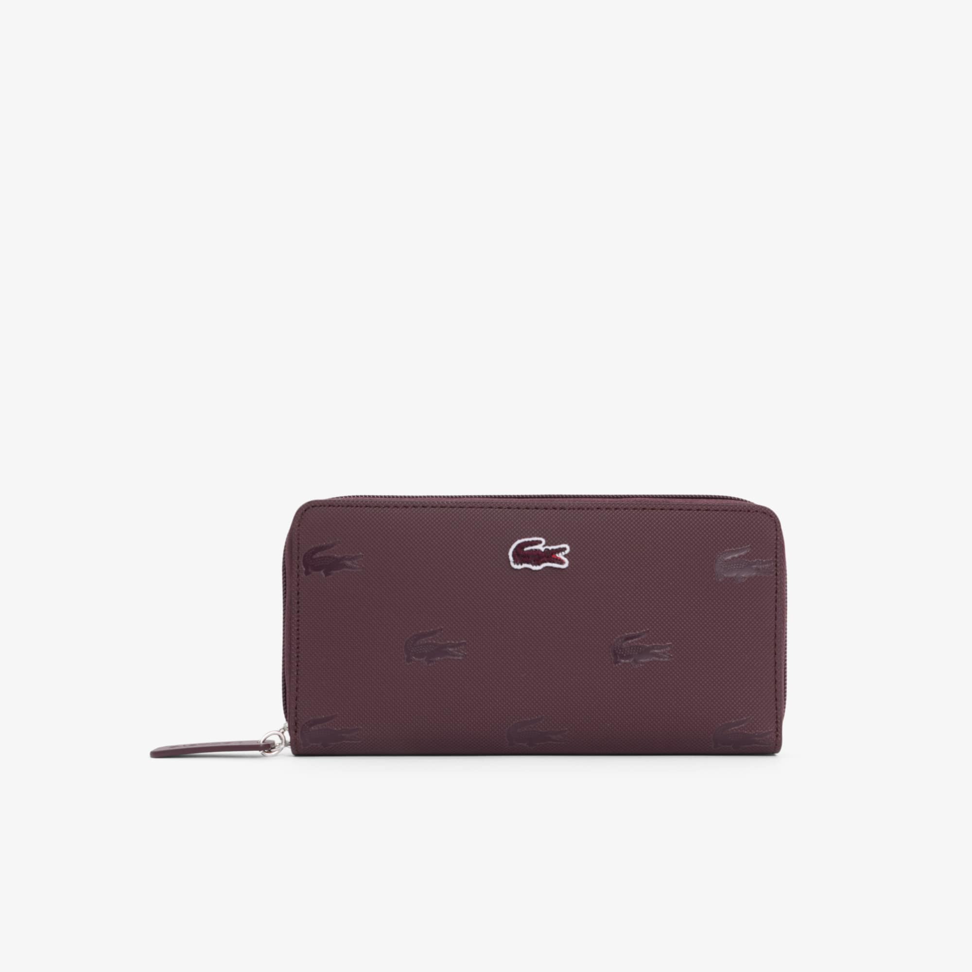 Lacoste Cartera Grande con Cierre Purpura