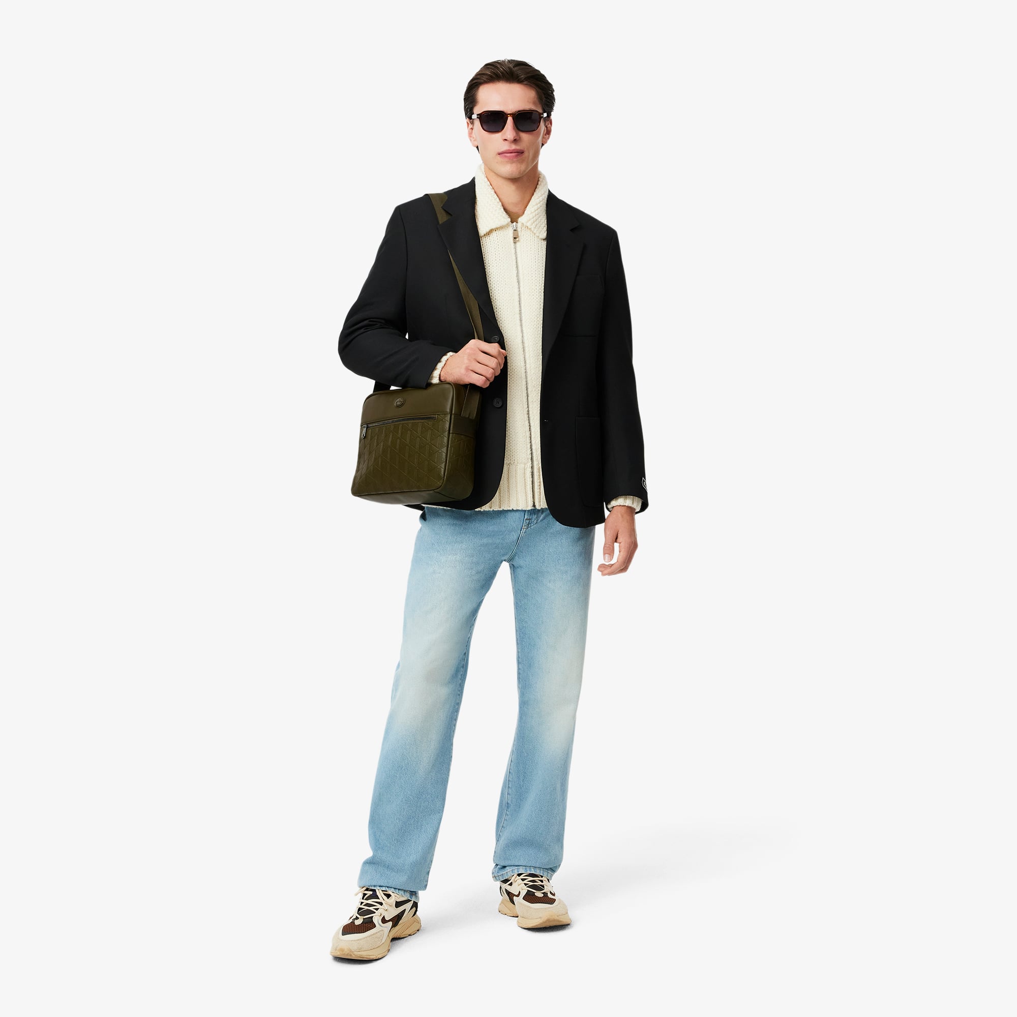 Monogram Leather Reporter Bag - Bags - New In 2025 | Lacoste