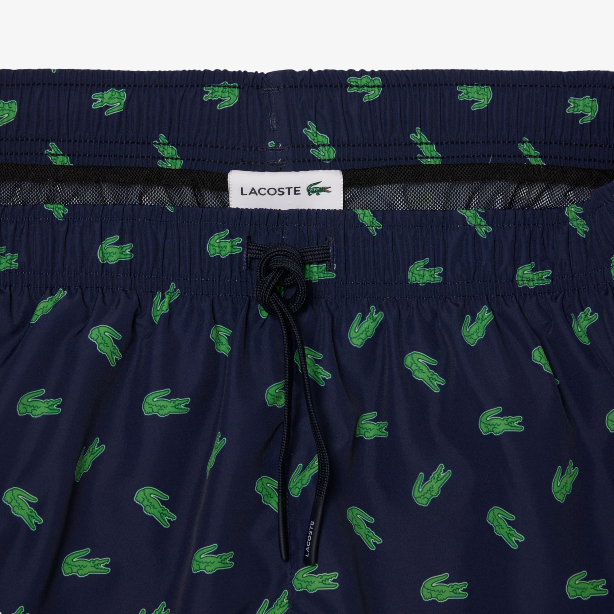 Mid Length Crocodile Print Swim Trunks