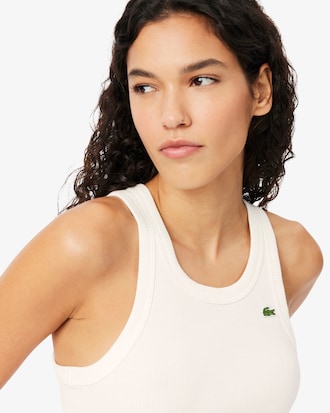 Playera sin Mangas de Algod&oacute;n de Corte Ajustado para Mujer