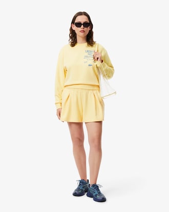 Shorts De Tela Plisados ​​Para Mujer