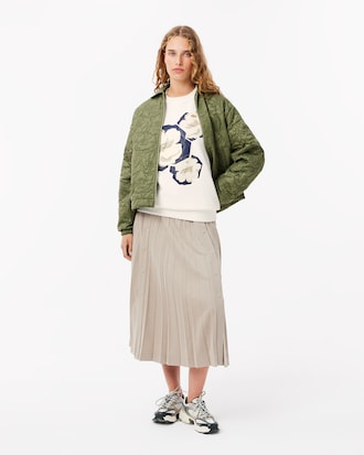 Women's Oversized Printed Fleece Sweatshirt