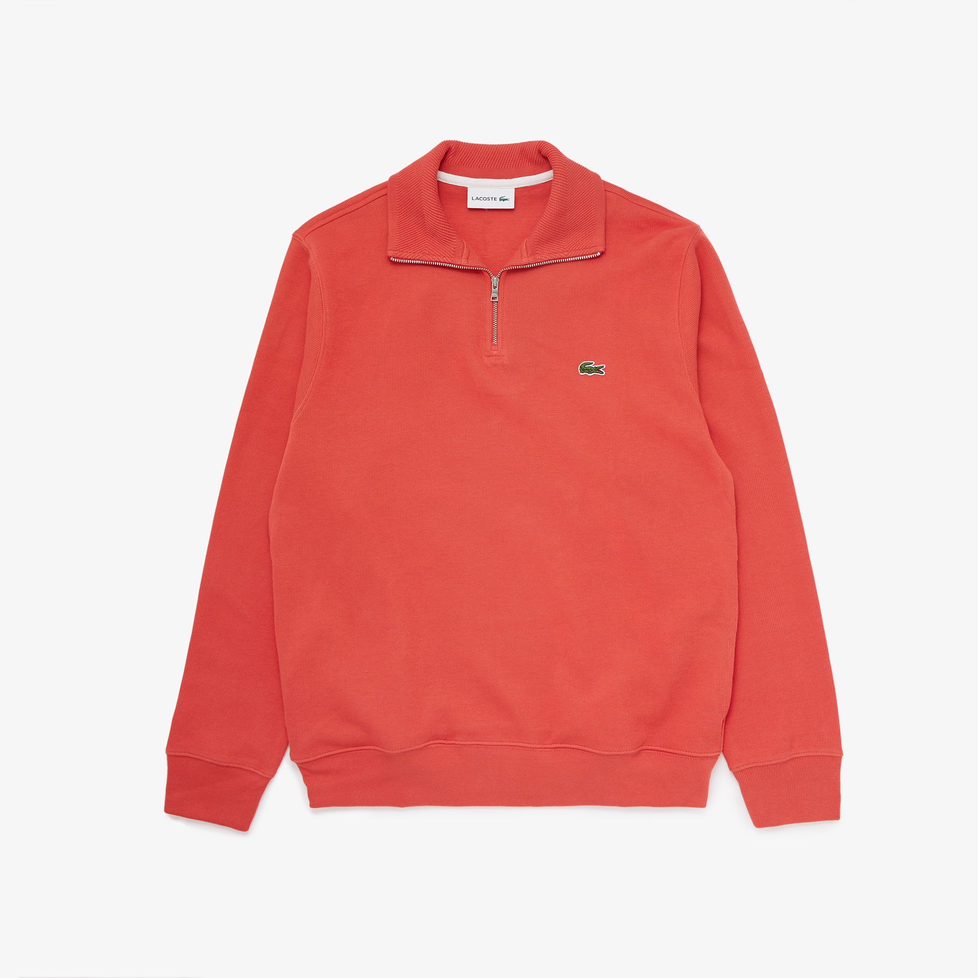 Men's Zippered StandUp Collar Cotton Sweatshirt LACOSTE