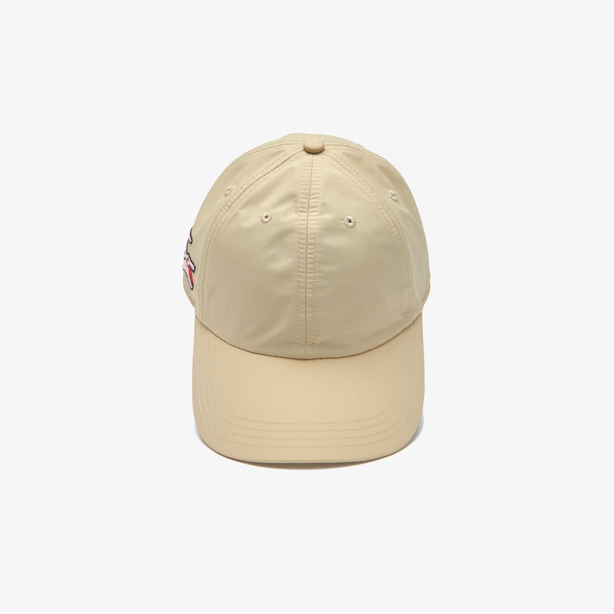 LACOSTE Oversized Embroidered
Crocodile LW Nylon Cap RK0828-Z1S
Beige M Lacoste - Brandclub - Lacoste White Contrast Strap And  main image 2