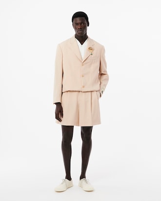Men's Runway Fitted Wool Shorts